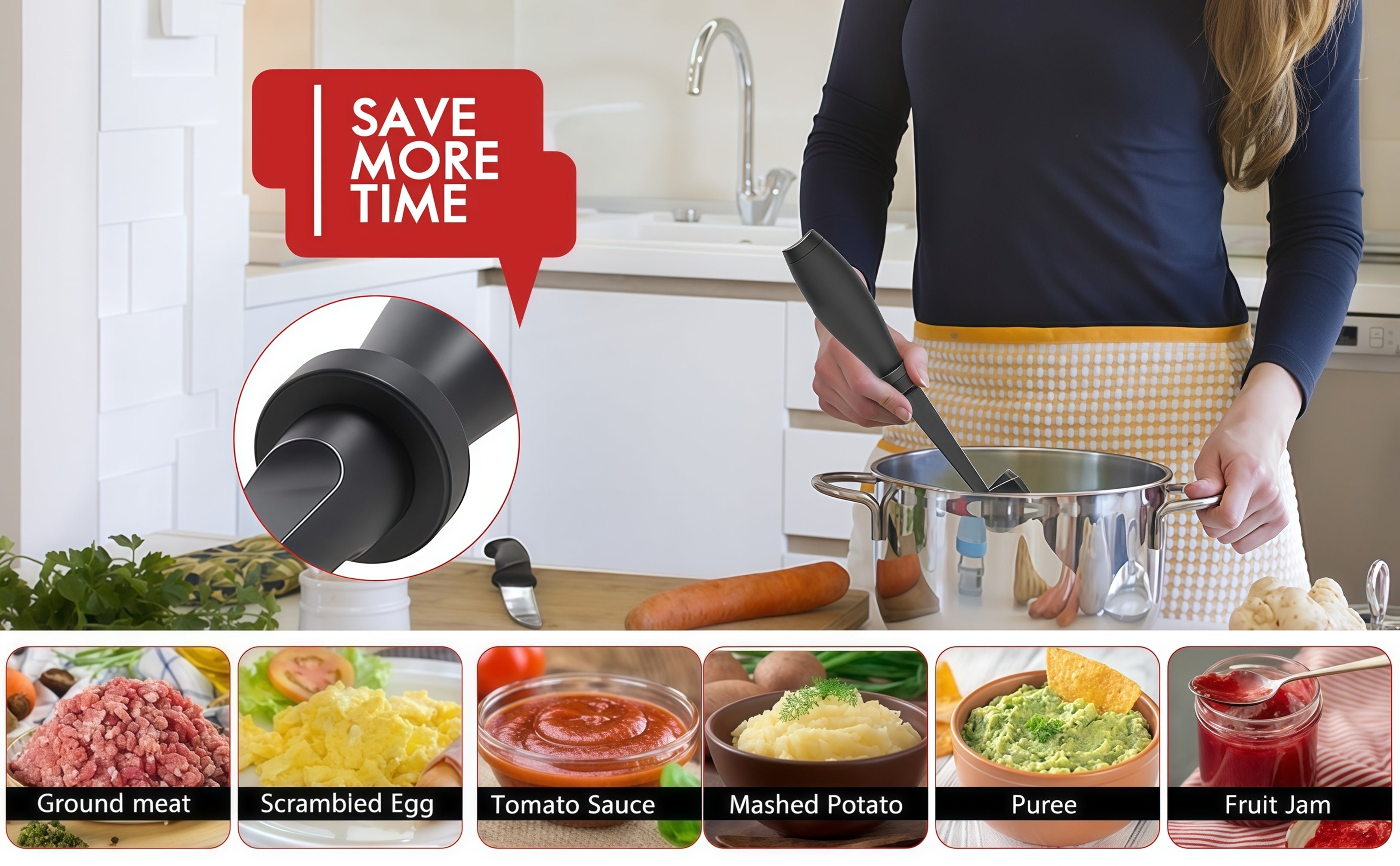 Kitchen Essential – LMMAKE 2pcs Multipurpose Kitchen Chopper Tools: Professional-Grade Heat Resistant Meat Grinder And Vegetable Masher. Perfect for Hamburger Patty Formation, Potato Mashing