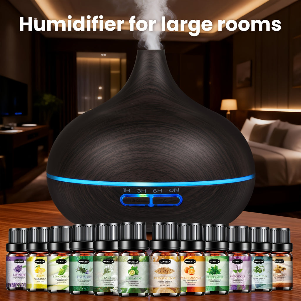 Smart 6 Oz Decorative Home Lighting – warm functional room lighting, 18 6 Oz Essential Oil Diffuser with Oils Large Capacity Diffuser for Home Wood, designed for American homes, daily convenience and practical gifting