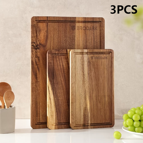 3-Piece Wood Cutting Board Set