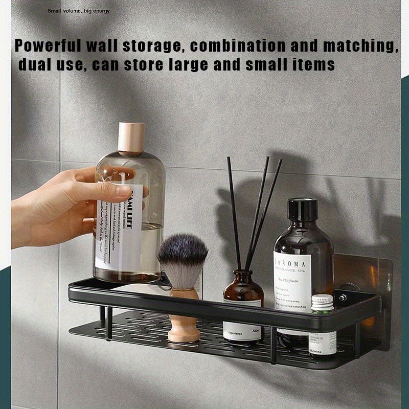 Kitchen Essential – Multi-Piece Camping RV Special Drilling-Free Storage Rack Bathroom Wall-Mounted Toilet Storage Rack Car Kitchen And Bathroom Dual-Purpose Shelf Cosmetic Shampoo Space-Sav