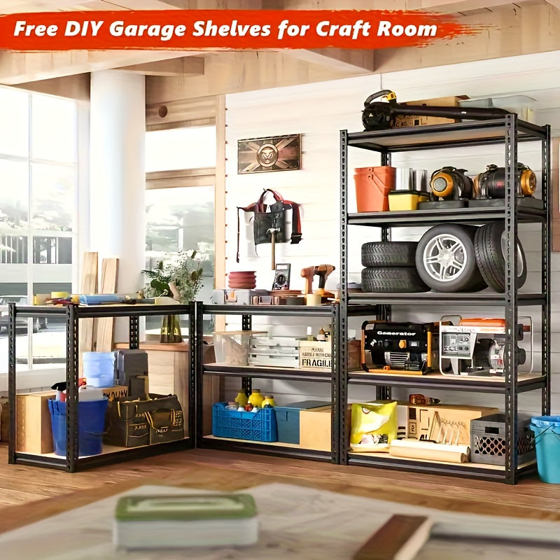 Compact 5 Tier Adjustable Home Storage Rack – durable multi-purpose storage, 2000LBS for garage Shelving Storage Shelves Heavy Duty Shelving 5 Tier Metal Shelving Units, designed for American homes, daily convenience and practical gifting