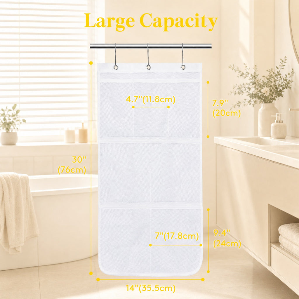 Easy-Access 1/2/3/4 Pack Home Storage Organizer – space-saving everyday organization, 7 Pocket Hanging Mesh Shower Caddy Quick-Dry Portable Bathroom Organizer for Soap Shampoo Cruise, designed for American homes, daily convenience and practical gifti
