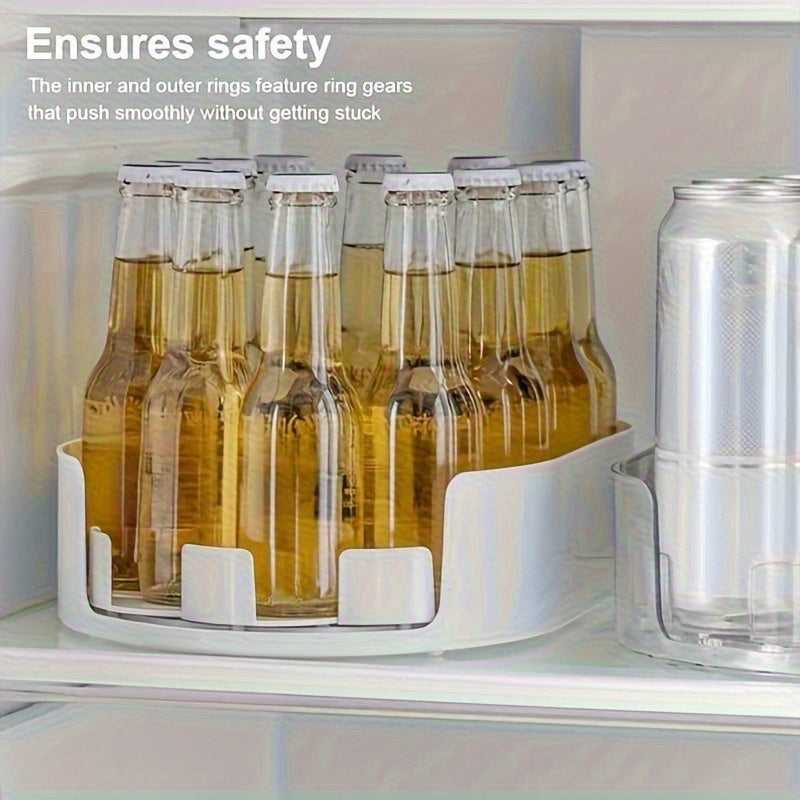 Smart Glass Spice Jar Set – clear reusable pantry storage, Set of 2 Rotating Storage Trays for The Fridge - Removable Organizer with Various, designed for American homes, daily convenience and practical gifting