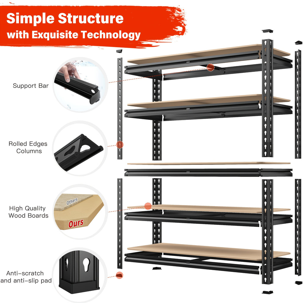 Easy-Access 5 Tier Adjustable Home Storage Rack – durable multi-purpose storage, Reibll 72 Heavy Duty Garage Shelving 5 Tier Adjustable Garage Storage Shelves 2000LBS Metal, designed for American homes, daily convenience and practical gifting