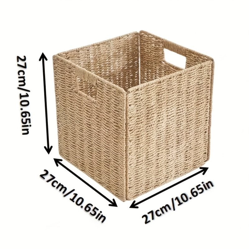 Space-Saving Stackable Home Storage Bins – portable space-saving storage, Natural Rattan Storage Basket Foldable Square Natural Rattan Storage Basket Frame Square Natural Rattan, designed for American homes, daily convenience and practical gifting
