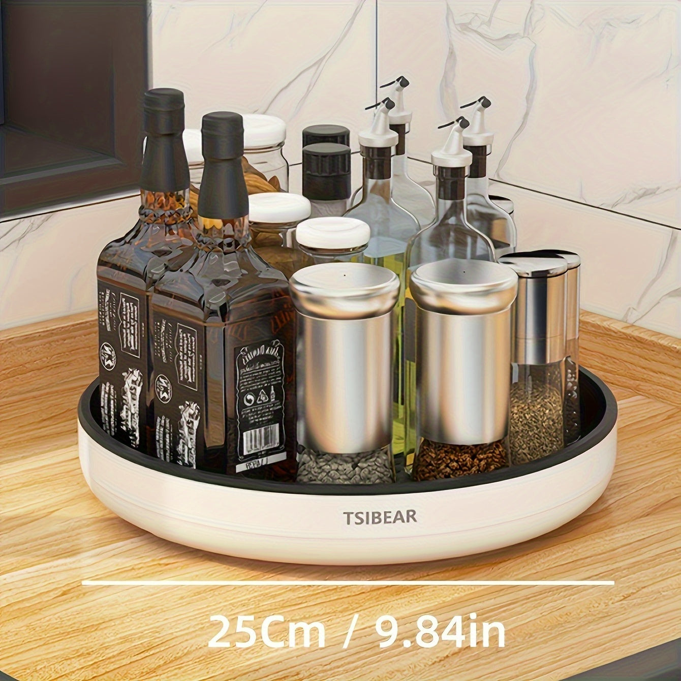 Storage Rack – 1pc 360 Rotating Kitchen Organizer - Multi-functional Countertop Storage Rack