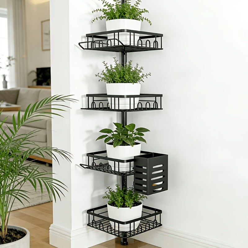 Modern Adjustable Home Storage Rack – durable multi-purpose storage, Corner Shower Caddy Tension Pole Adjustable 42 to 115 Inches 4-Tier Baskets Rustproof Shower, designed for American homes, daily convenience and practical gifting