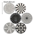 Premium Home Storage Organizer – space-saving everyday organization, of 6 Black And White Striped Ceramic Dinner Plates - Perfect for Salads Appetizers, designed for American homes, daily convenience and practical gifting