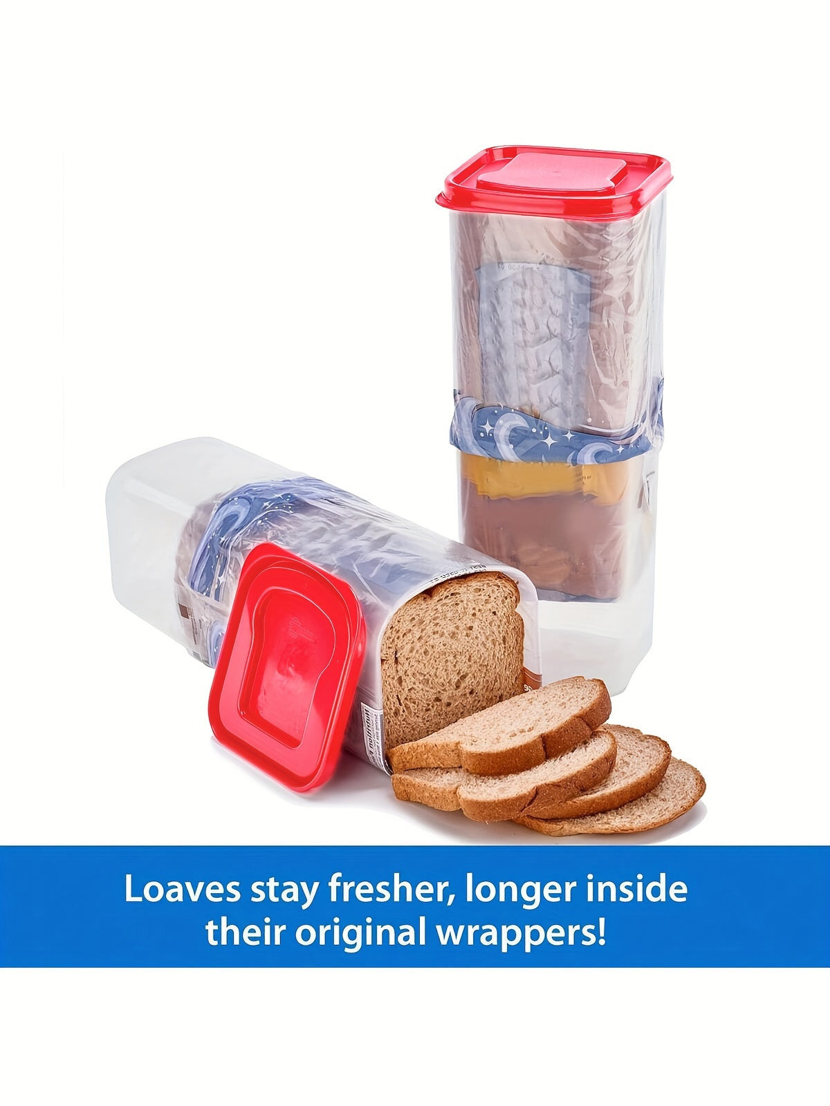 1pc Leak-proof and Reusable Plastic Storage Container | Multifunctional Transparent Sealing Box for Bread, Toast, Fruits, and Vegetables | Flip Top Closure, Rectangle Shape, Kitchen Storage and Additions