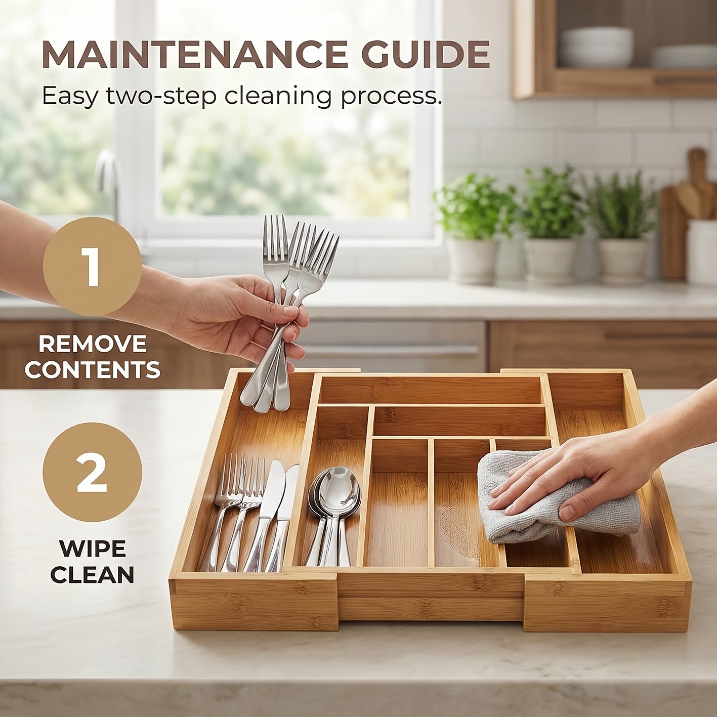 Smart Stackable Storage Drawer – smooth-access cabinet organization, Versatile Bamboo Expandable Drawer Organizer for Cutlery Adjustable Tray Wooden Drawer Dividers for Organizing, designed for American homes, daily convenience and practical gifting