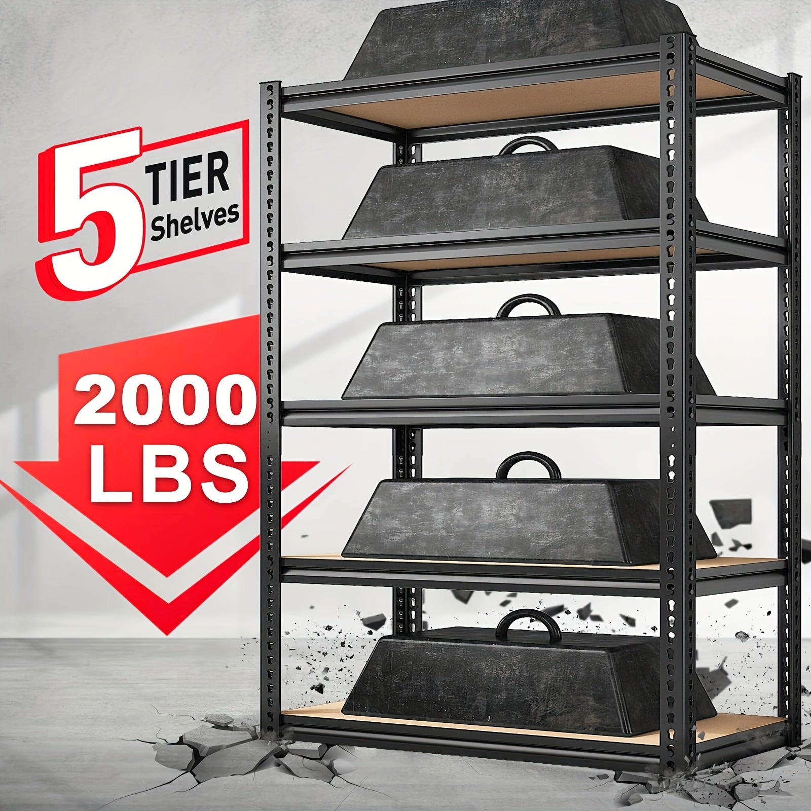 Easy-Access 5 Tier Adjustable Home Storage Rack – durable multi-purpose storage, Reibll 72 Heavy Duty Garage Shelving 5 Tier Adjustable Garage Storage Shelves 2000LBS Metal, designed for American homes, daily convenience and practical gifting