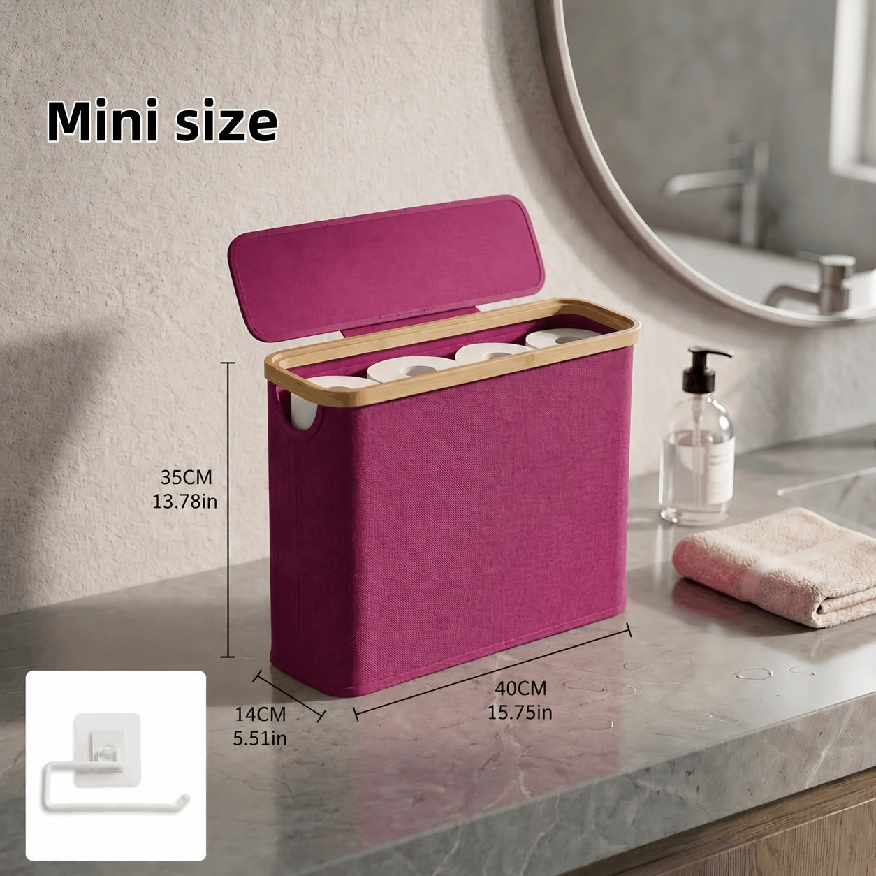 Toilet Paper Holder – Toilet Paper Basket Bamboo Toilet Paper Storage - Ultimate Bathroom Storage with