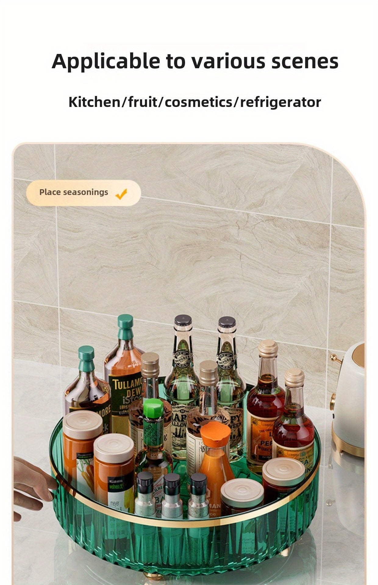 Kitchen Essential – 360-Degree Rotating Spice Rack for Kitchen Storage of Special Seasonings for Modern US Homes, easy meal prep and organization, Versatile Everyday Use and Thoughtful House
