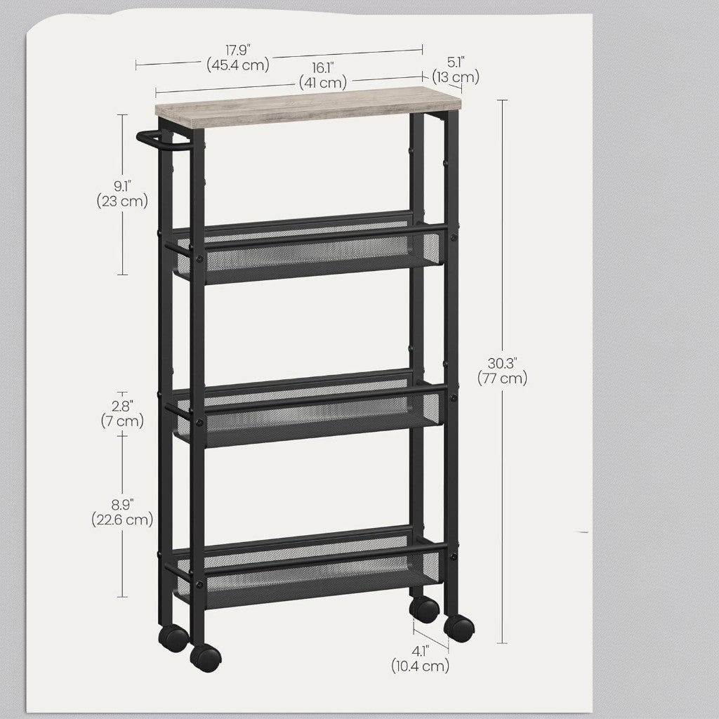Easy-Access Reusable Drinkware Set – easy-access beverage storage, 4-Tier Metal Kitchen Shelf With 360 Swivel Wheels 29 99 H x15 99 W, designed for American homes, daily convenience and practical gifting