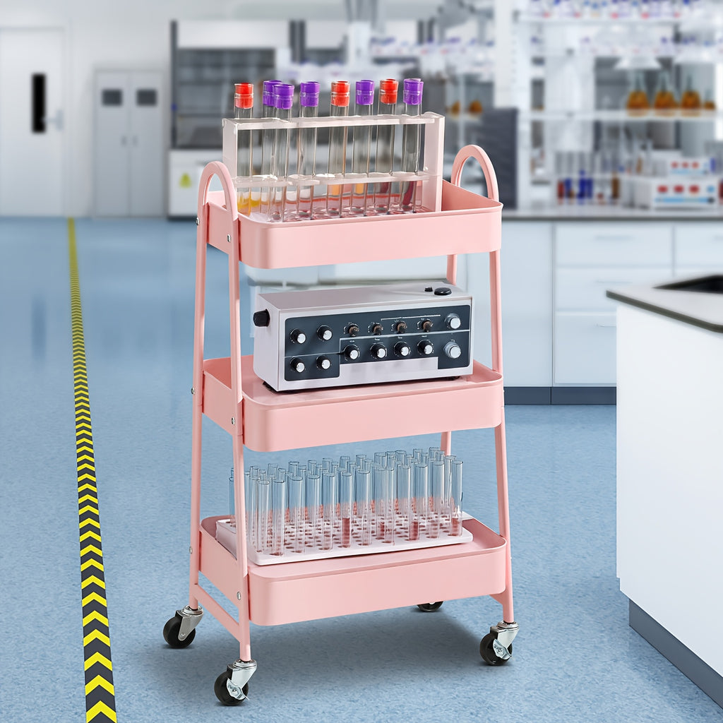 Smart 3 Tier Adjustable Home Storage Rack – durable multi-purpose storage, 3 Tier Rolling Storage Cart Metal Trolley Utility Cart With Wheels Hooks Easy Assembly, designed for American homes, daily convenience and practical gifting