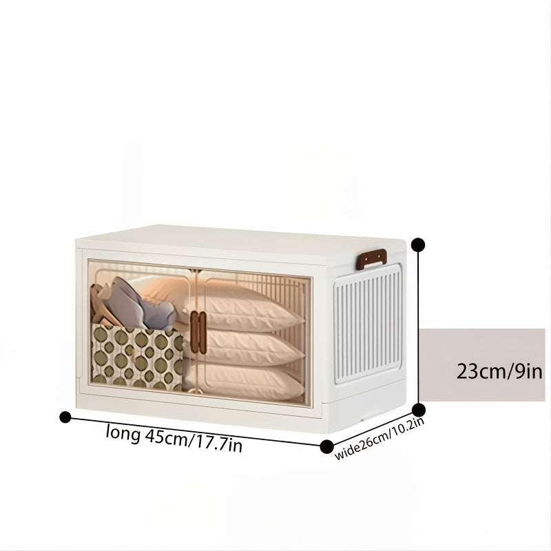 Storage Bins – Collapsible Storage Bins with Lid And Wheels Plastic with Doors Suitable for