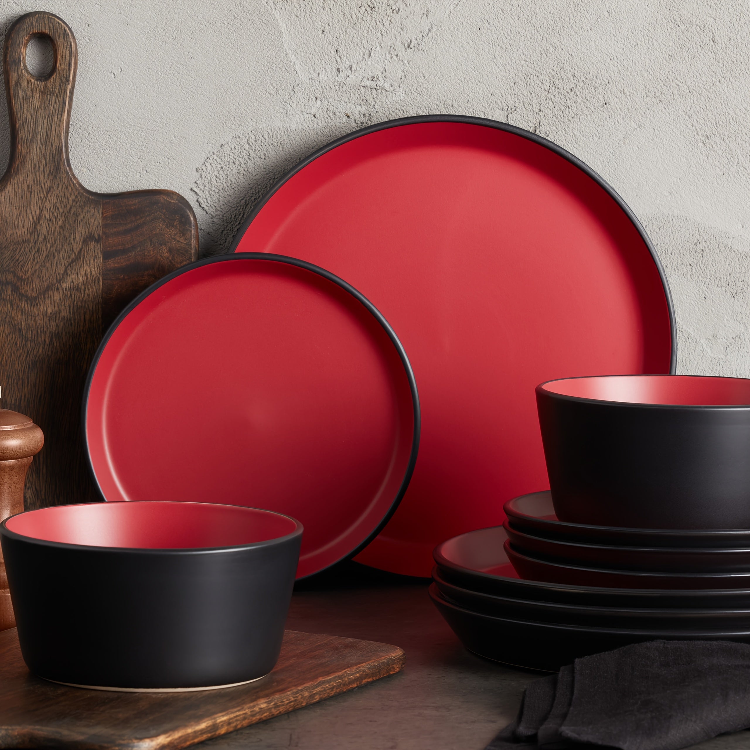 Versatile Home Accent Rug – comfortable decorative floor coverage, Gifts for Weddings Zenora Ceramic Dinnerware Set Modern Style Porcelain Plates Matte Red And, designed for American homes, daily convenience and practical gifting