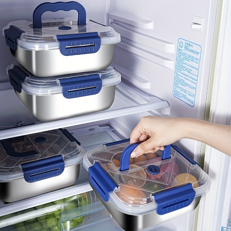 Compact 20/16/12/10/5/4pcs Refrigerator Storage Organizer – easy-access fridge organization, 20 16 12 10 5 4pcs Stainless Steel Airtight Food Storage Containers Sealed Fresh, designed for American homes, daily convenience and practical gifting