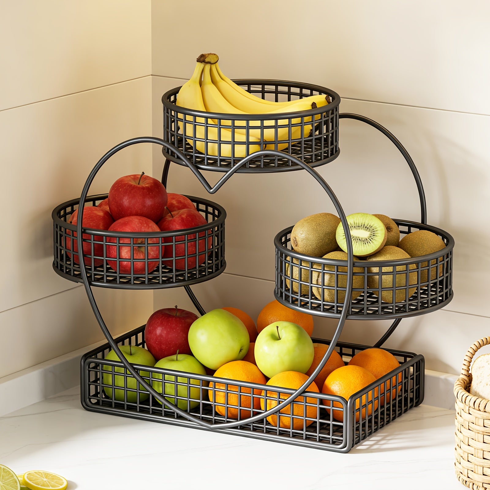 Versatile Home Storage Organizer – space-saving everyday organization, Three-tier Countertop Cosmetic Organizer with 8 Transparent Storage Pouches for Earrings necklaces rings Featuring, designed for American homes, daily convenience and practical gi