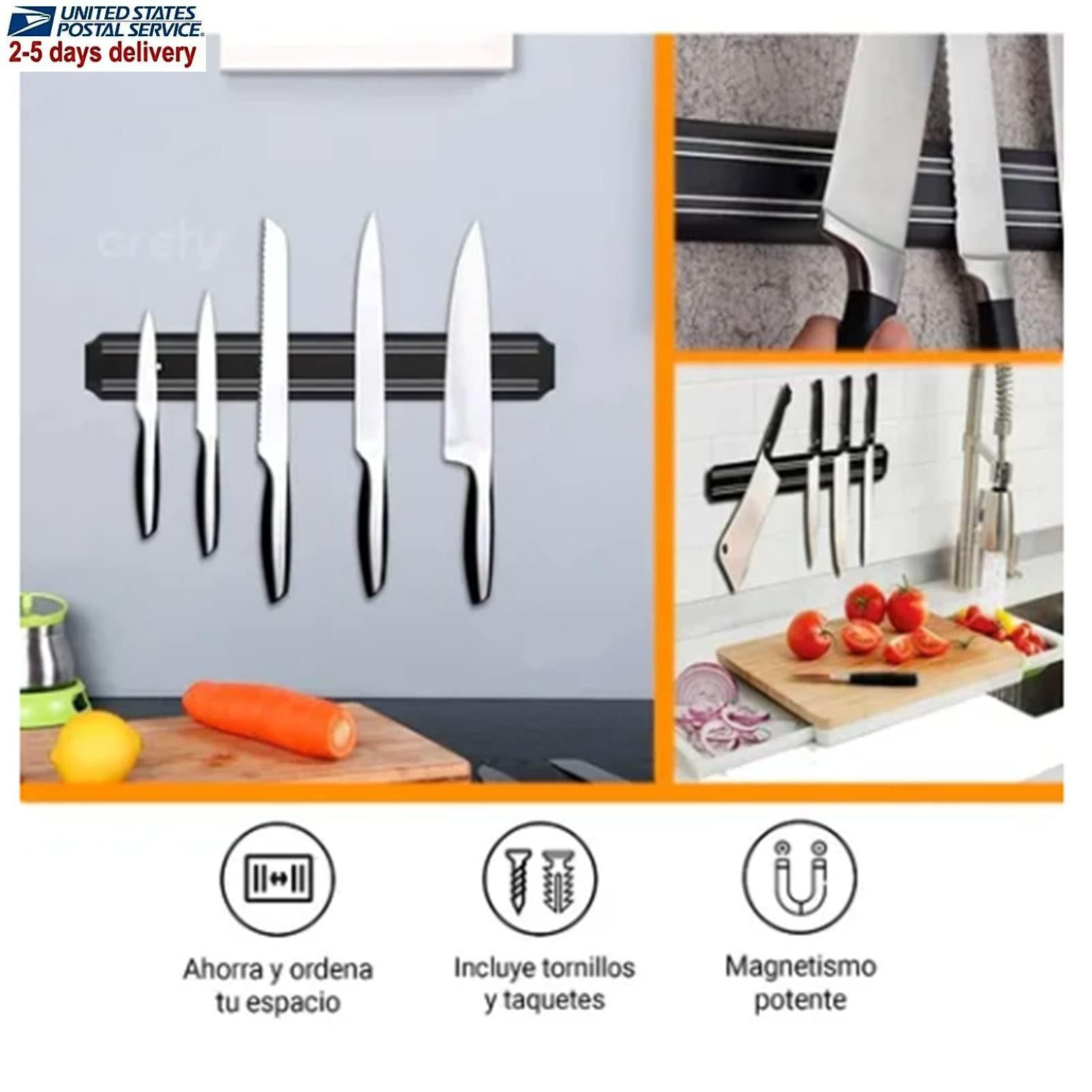 Heavy-Duty 1pc Adjustable Home Storage Rack – durable multi-purpose storage, 1pc of Magnetic Tool Storage Strip Knife Holder Kitchen Utensil Rack Tool Holder Christmas, designed for American homes, daily convenience and practical gifting
