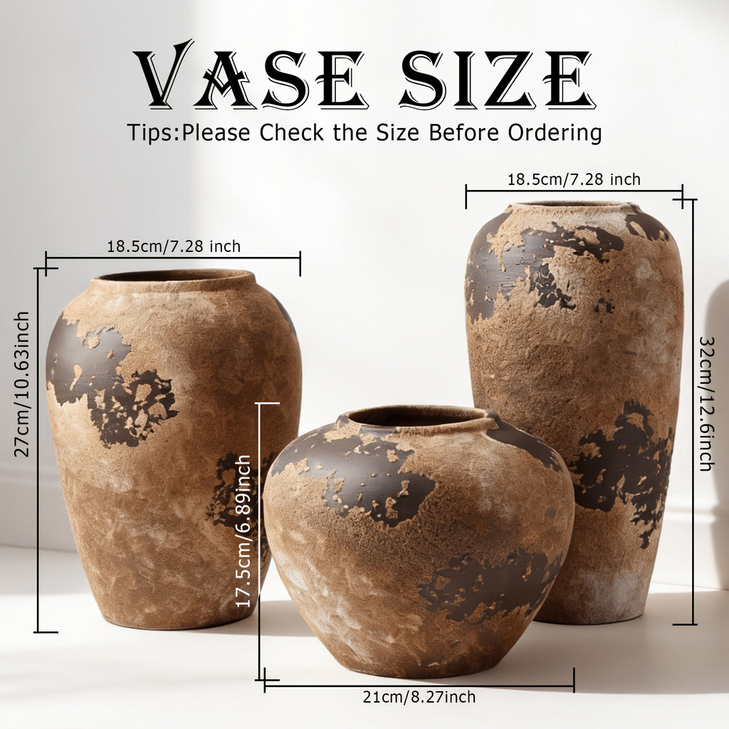 Smart Ceramic Flower Vase – tabletop floral display and modern home decor, Rustic Rust Ceramic Vase Wabi Sabi Decorative Pottery Vase Ideal for Table Centerpieces Living, designed for American homes, daily convenience and practical gifting