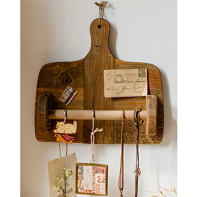 Premium Adjustable Home Storage Rack – durable multi-purpose storage, Vintage Wooden Paper Towel Holder with Storage Shelf Solid Wood Kitchen Roll Rack and, designed for American homes, daily convenience and practical gifting