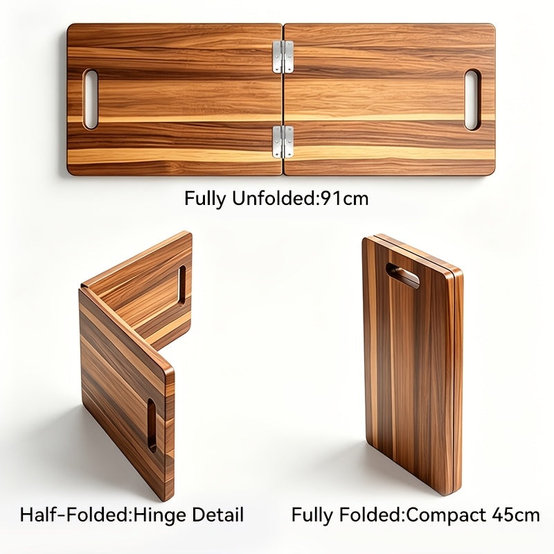 Heavy-Duty Home Storage Organizer – space-saving everyday organization, Extra Large Acacia Wood Charcuterie Board with Handles - Extra Large Foldable Serving Tray, designed for American homes, daily convenience and practical gifting