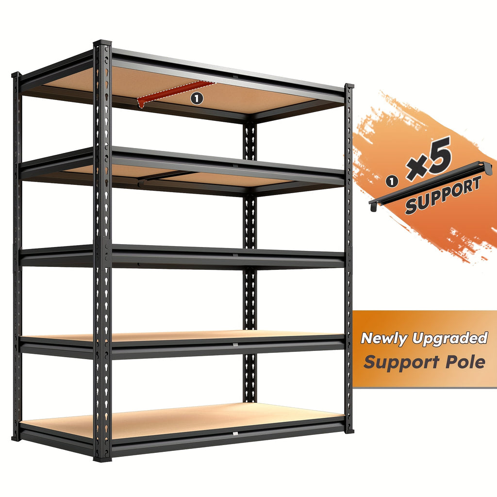 Space-Saving 5 Tier Adjustable Home Storage Rack – durable multi-purpose storage, 2020LBS Storage Shelves 5 Tier 72 H X 35 55 W X 16 DGarage, designed for American homes, daily convenience and practical gifting