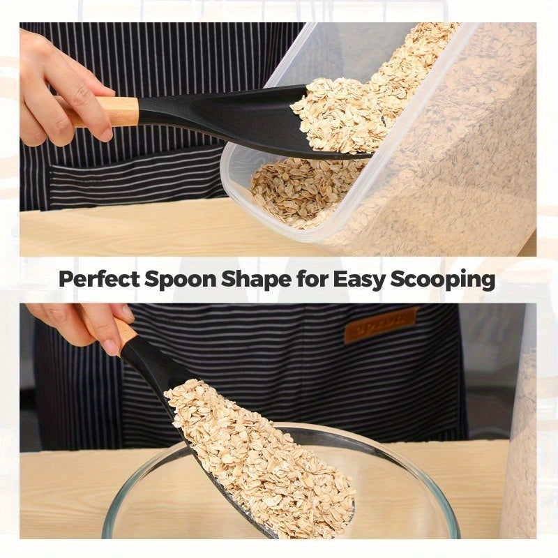 Compact 2/4pcs Kitchen Cookware Set – versatile meal preparation, 2 4pcs Cooking Spoon for Nonstick Cookware 12-Inch Silicone Spoon with Wooden Handle for, designed for American homes, daily convenience and practical gifting