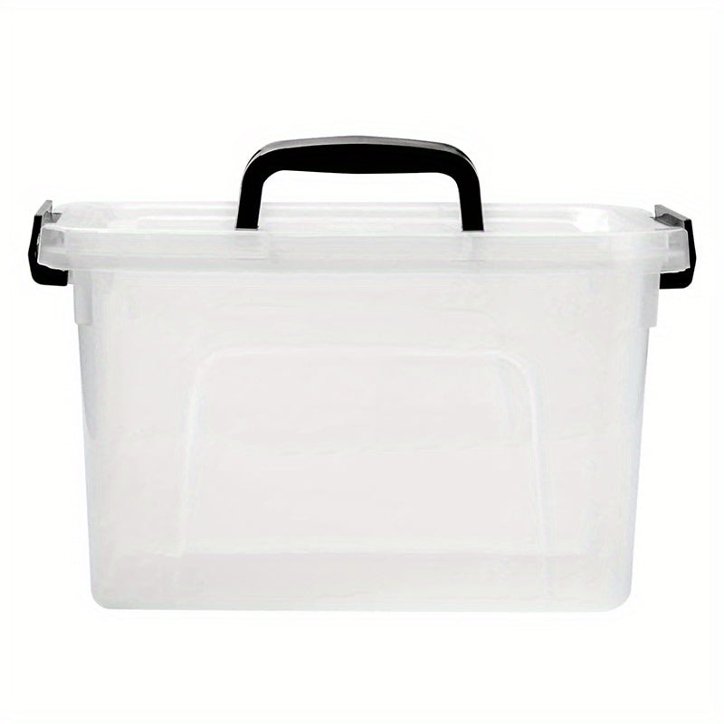 Plastic Storage Bins with Lids and Handle, Clear Plastic Latching Box for Storage, Stackable Storage Containers for Organizing, Multi-Purpose