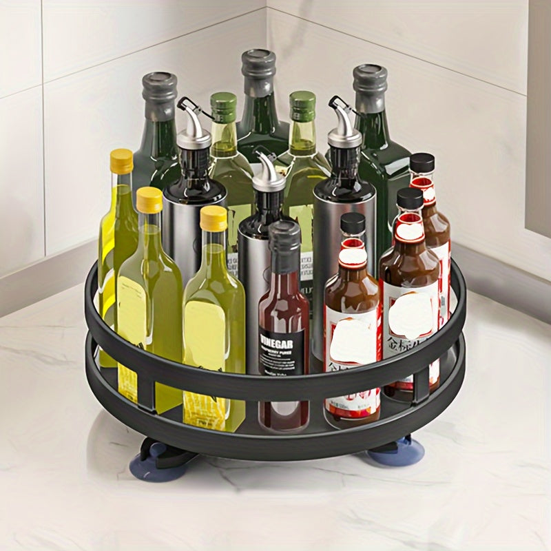 Spice Rack Organizer Turntable 1/2/3 Tier 360 Degree Rotating Spice Organization For Cabinet Metal Adjustable Height Lazy Seasoning Holder For Kitchen Cupboard Table Coffee Table Pantry Countertop Bathroom