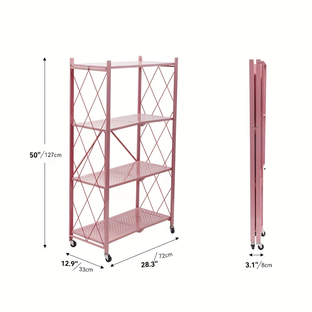 Heavy-Duty Adjustable Home Storage Rack – durable multi-purpose storage, 3 4 5- Tier Movable Vertical Multi-Functional Storage Racks Portable Metal Folding Storage Racks, designed for American homes, daily convenience and practical gifting