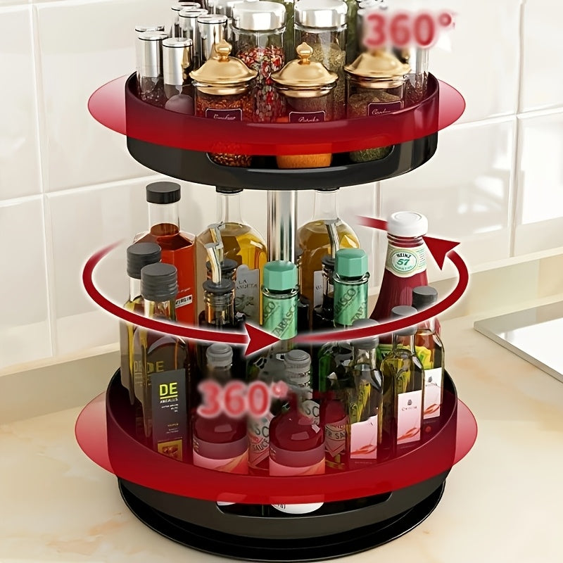 Kitchen Essential – A Circular Storage Rack for Spices, Suitable for The Kitchen, Bathroom, And Living Room for Modern US Homes, easy meal prep and organization, Versatile Everyday Use and T