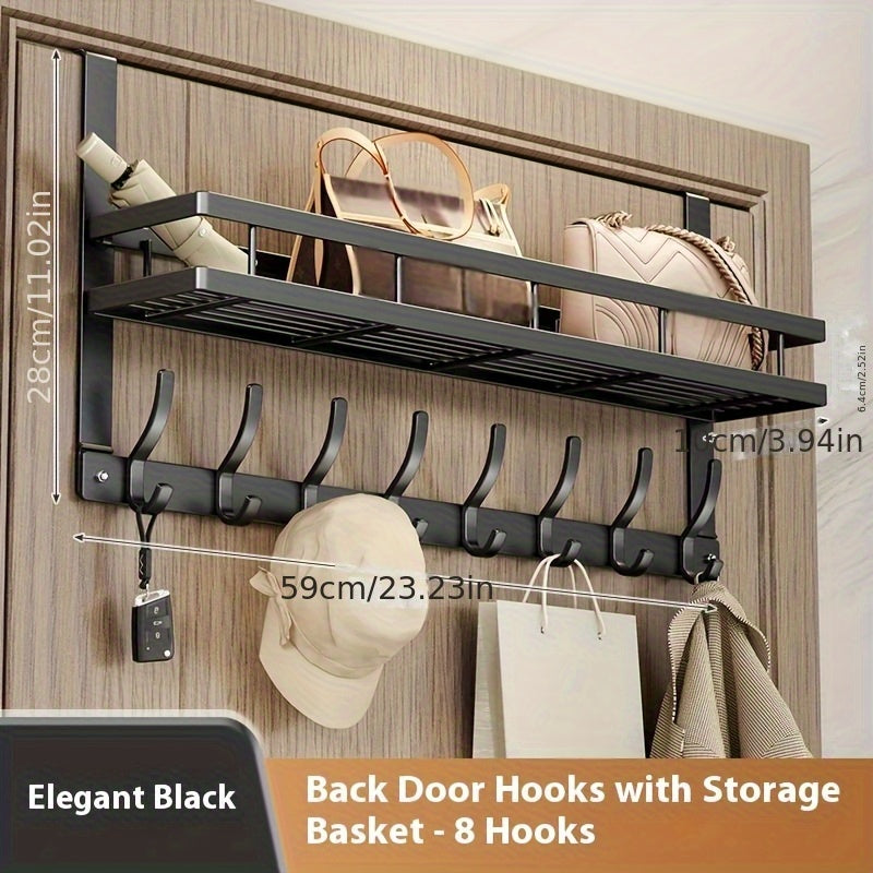 Storage Rack – Multifunctional Metal Easy-Install Over-the-Door Storage Rack for Bedroom Bathroom
