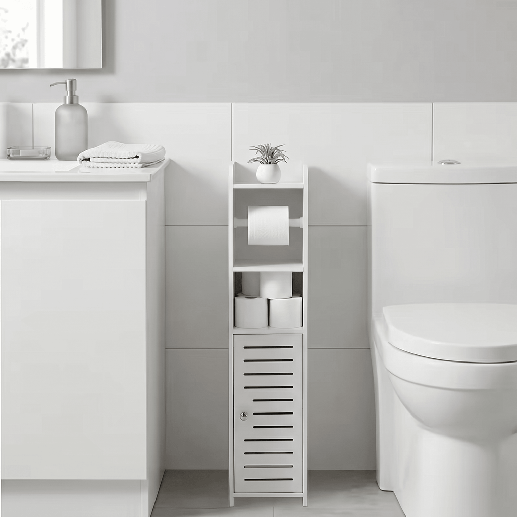 Modern Adjustable Home Storage Rack – durable multi-purpose storage, White Black Gray Slim Bathroom Organizer Rack Perfect for Small Spaces in Various Settings, designed for American homes, daily convenience and practical gifting
