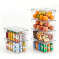 Easy-Access 6 Pack Refrigerator Storage Organizer – easy-access fridge organization, Stackable Storage Bins 6 Pack Clear Stackable Storage Bins With Lids Medium Plastic Containers, designed for American homes, daily convenience and practical gifting