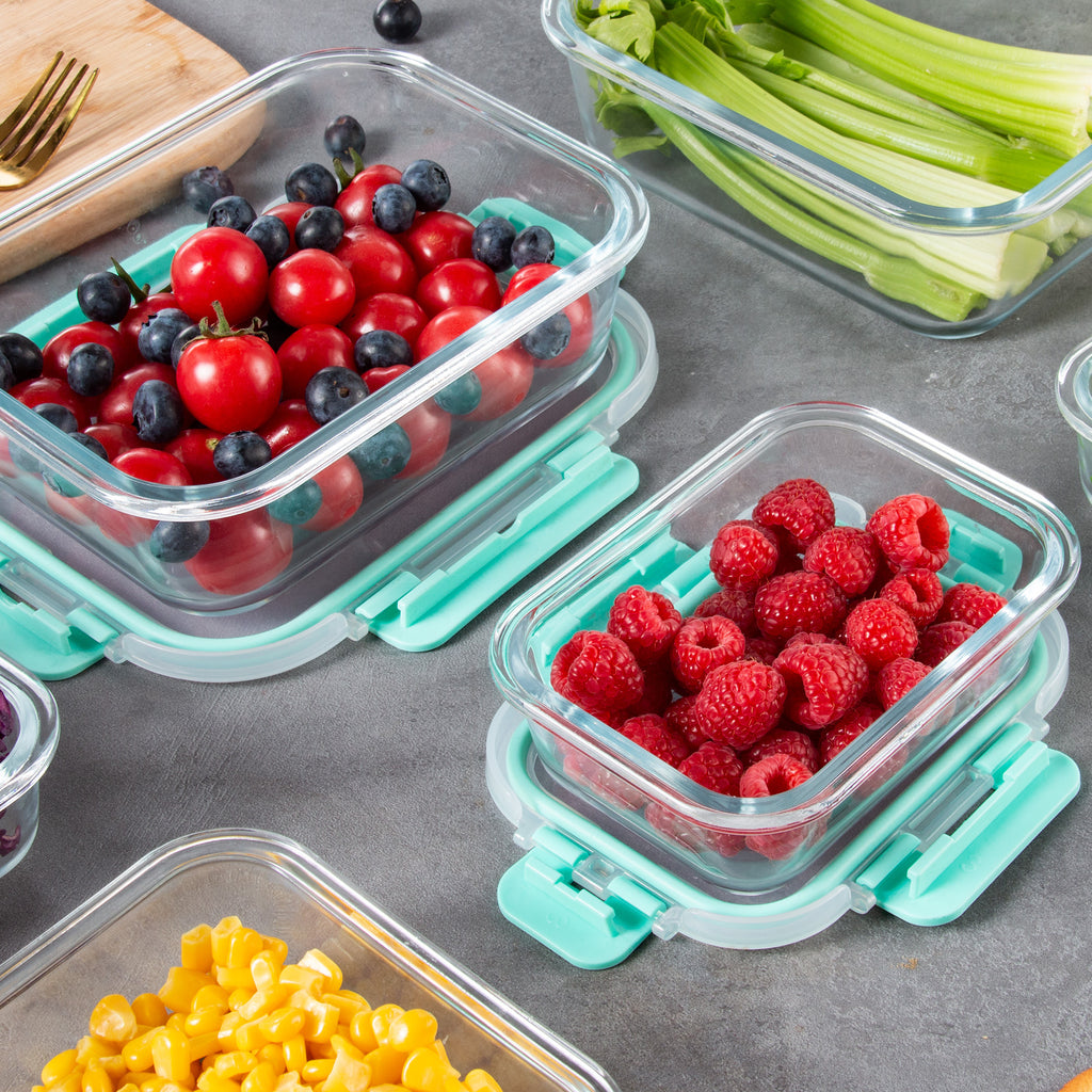 Easy-Access 12pcs Glass Meal Prep Container Set – leak-resistant reusable meal prep, 12pcs Glass Food Storage Containers with Lids Meal Prep Pantry Kitchen Storage Containers for, designed for American homes, daily convenience and practical gifting