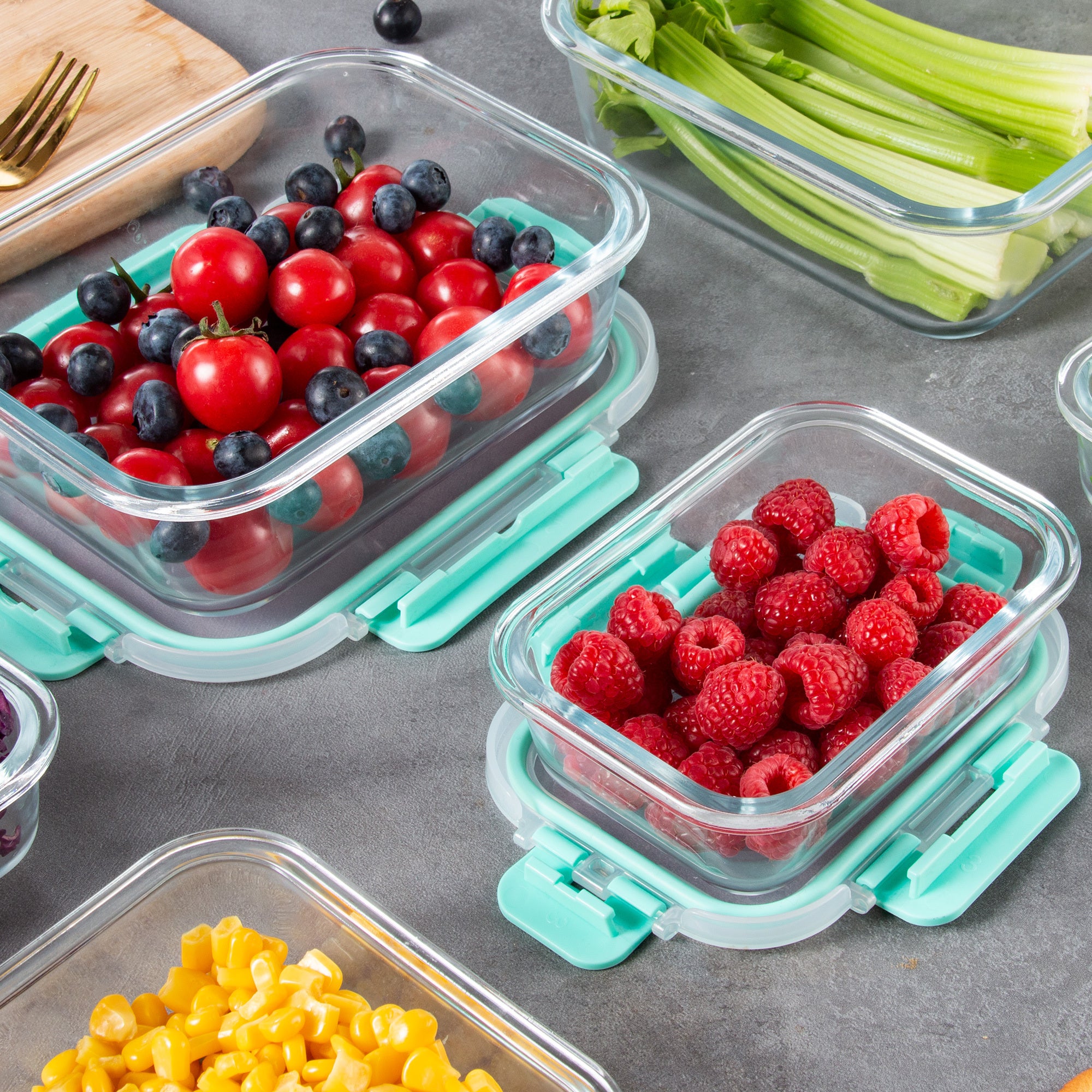 Easy-Access 12pcs Glass Meal Prep Container Set – leak-resistant reusable meal prep, 12pcs Glass Food Storage Containers with Lids Meal Prep Pantry Kitchen Storage Containers for, designed for American homes, daily convenience and practical gifting