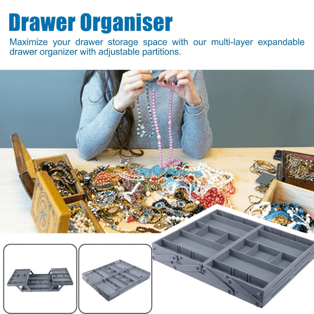Space-Saving 3 Tier Stackable Storage Drawer – smooth-access cabinet organization, A Collapsible Drawer Storage Box Two Rows And Three Layers with New ABS Material, designed for American homes, daily convenience and practical gifting