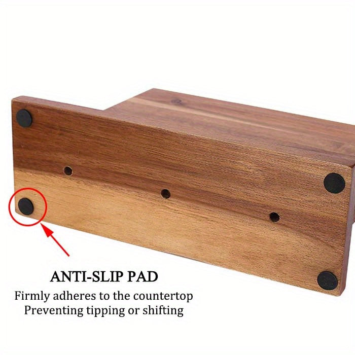 Easy-Access 1pc Adjustable Home Storage Rack – durable multi-purpose storage, 1pc Home Kitchen Double-sided Wooden Magnetic Stands Holder Rack Magnetic Knife Block with Strong, designed for American homes, daily convenience and practical gifting