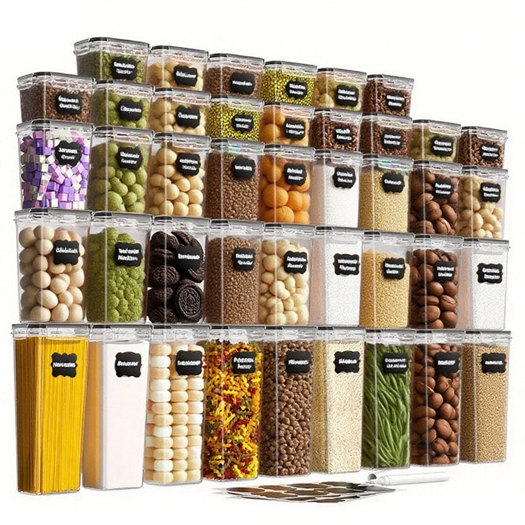 Smart 30/48/72Pcs Airtight Food Storage Containers – leak-resistant reusable meal prep, Lid-Sealed Food Storage 30 48 72Pcs Lid-Sealed Food Storage Containers Fresh-Keeping Boxes Pasta Storage, designed for American homes, daily convenience and pract
