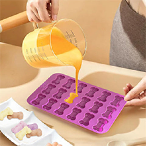 10Pack Silicone Baking Set with Scraper, Pastry Brush Dog Biscuits, Treats