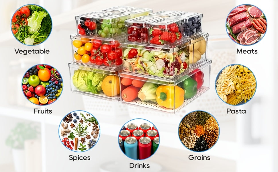 Smart 28Pack Refrigerator Storage Organizer – easy-access fridge organization, Stackable Fridge Organizer 28Pack Stackable Fridge Organizer Bins Clear BPA-Free Refrigerator Organizers And Storage, designed for American homes, daily convenience and pr
