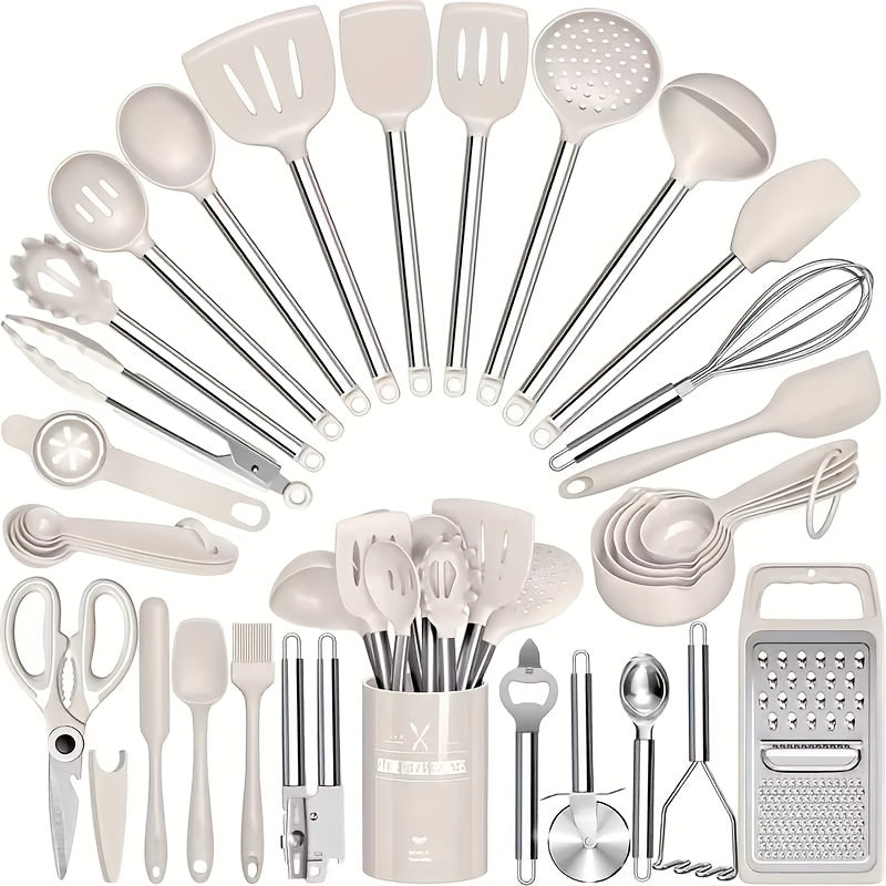 Kitchen Tools – versatile meal preparation, Kitchen Utensils Set-34pcs Silicone Cooking Utensils S