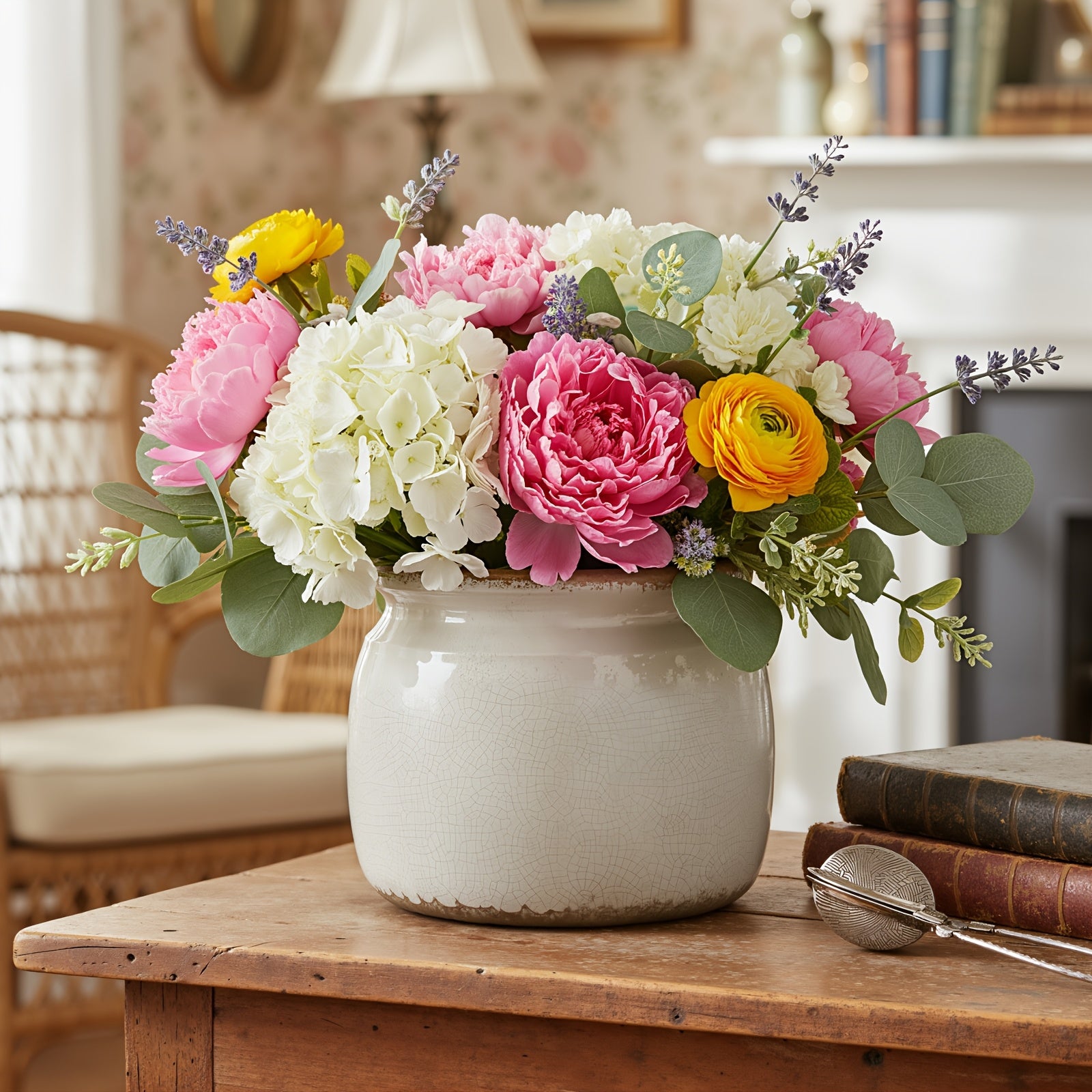 Modern Ceramic Flower Vase – tabletop floral display and modern home decor, Ninehaoou Vintage Planter Large Ceramic Plants Pot Pure Beige Vintage Crack Cottage, designed for American homes and practical gifting