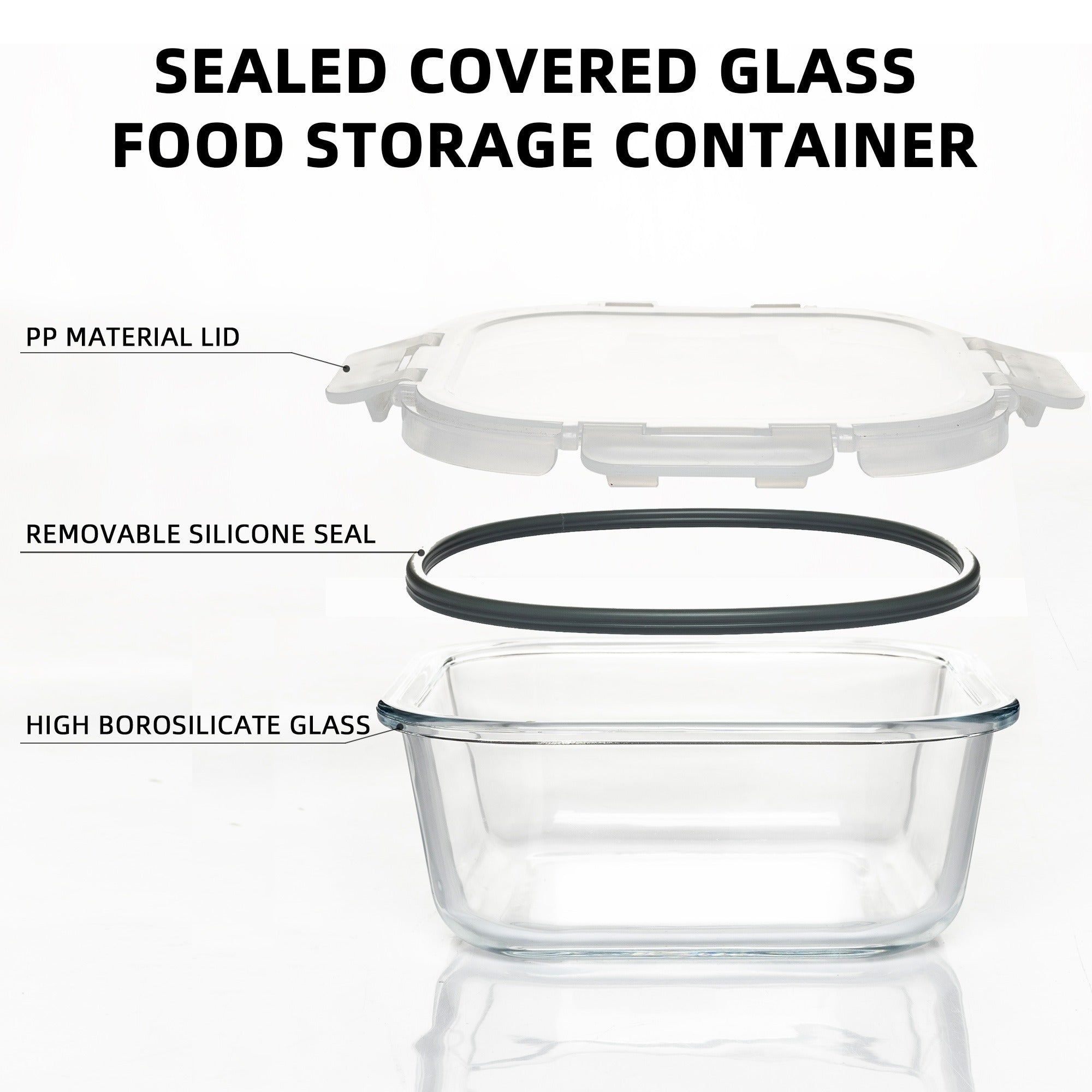 Easy-Access 12pcs Glass Meal Prep Container Set – leak-resistant reusable meal prep, 12pcs Glass Food Storage Containers with Lids Meal Prep Pantry Kitchen Storage Containers for, designed for American homes, daily convenience and practical gifting