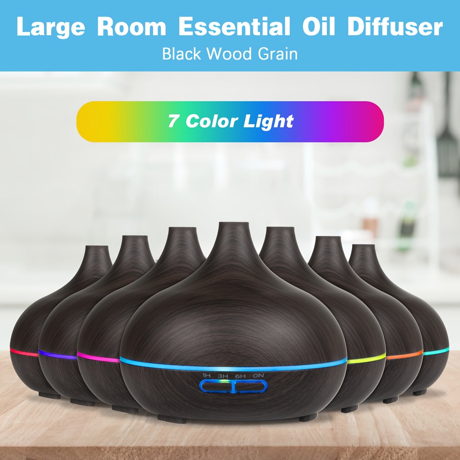 Smart 6 Oz Decorative Home Lighting – warm functional room lighting, 18 6 Oz Essential Oil Diffuser with Oils Large Capacity Diffuser for Home Wood, designed for American homes, daily convenience and practical gifting