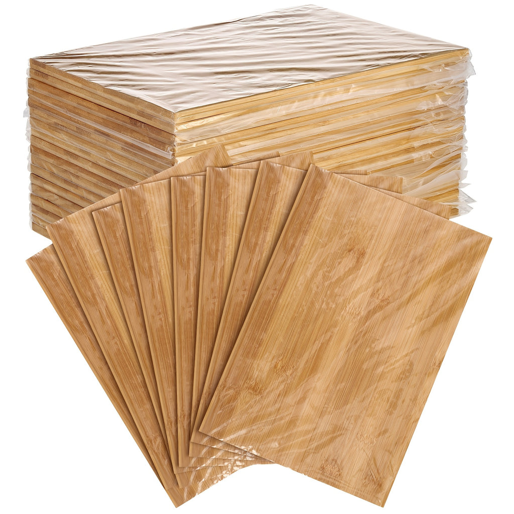 Outus 18-Pack Bamboo Cutting Boards Set, Large Multipurpose Chopping Boards for Kitchen, Meat, Cheese, Bread, Vegetables, Non-Electric, Durable Wooden Serving Planks (12"x8")