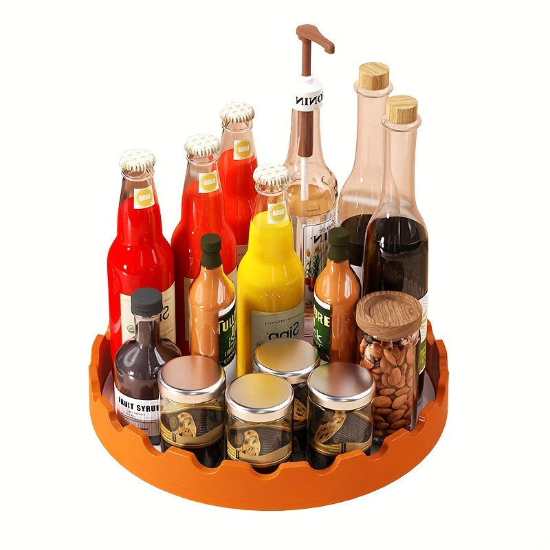 Kitchen Essential – [ Christmas, Thanksgiving, New Years Day ] 360° Rotation Large Lazy Susan Rotating Turntable Organizer - for Kitchen, Pantry, Cabinet, Dining Table, Fridge, Countertop, V