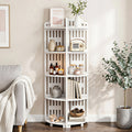Kitchen Essential – 5-Tier Corner Storage Shelf, 43.31inch Tall Freestanding Organizer, Waterproof PVC Board Shelving Unit, Easy to Assemble, Holds Up to 30Lbs for Bathroom, Kitchen And Livi
